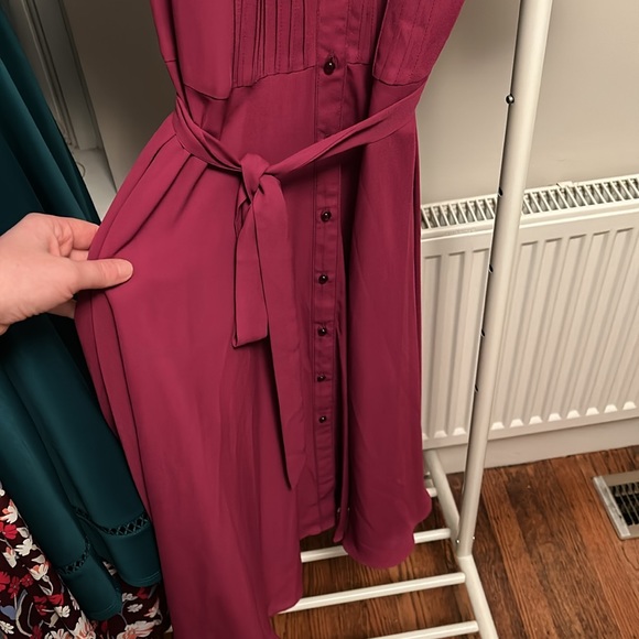 Fuchsia Button-Up Dress - Picture 4 of 5